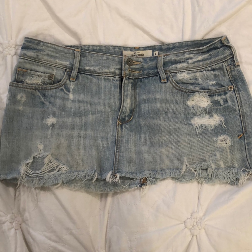 Abercrombie & Fitch Jean Skirt- Light Wash